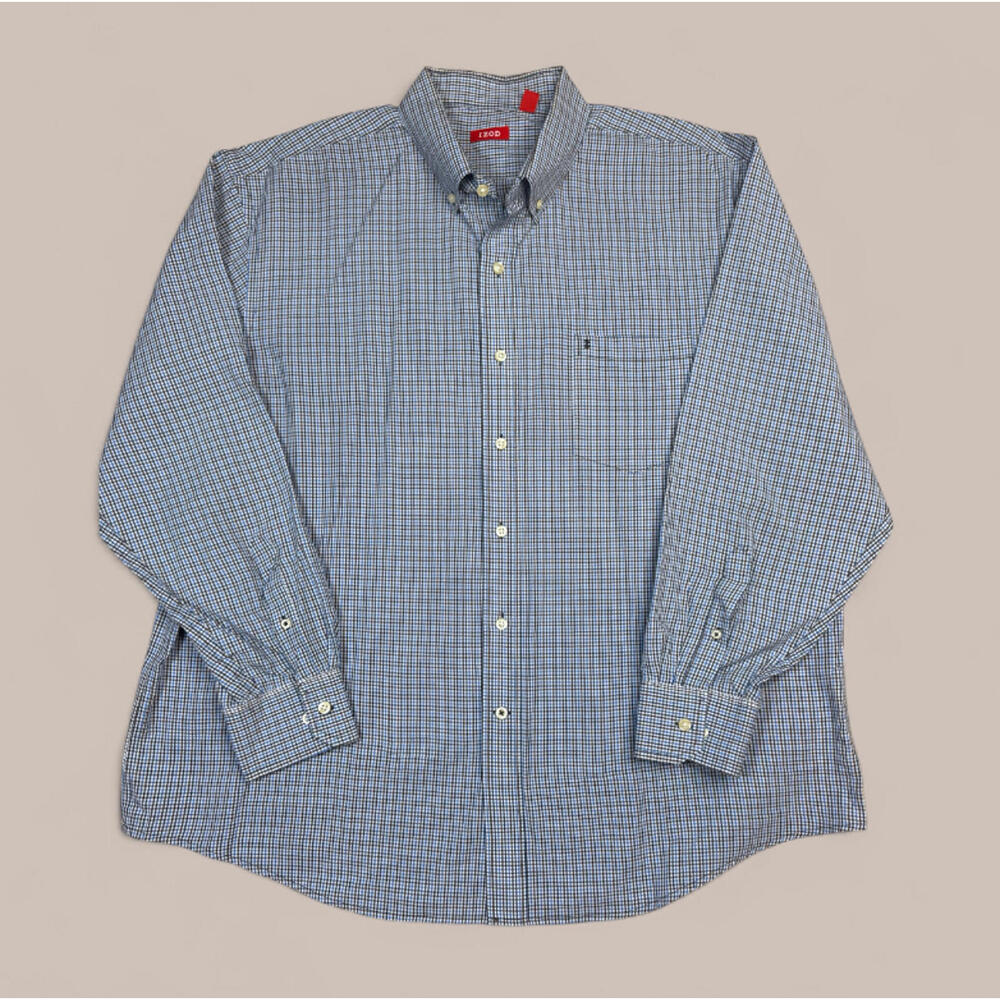 Izod Men's Long Sleeve Button-Down Shirt XXL